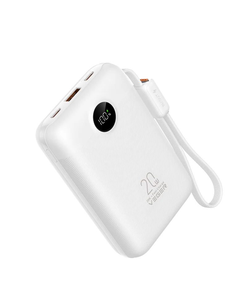 20000mAh Multi-Port 20W Power Bank with USB-C & USB-A