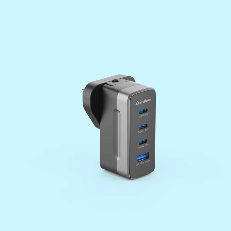 Empire 67W Multiplug Smallest GAN Charger with World Travel Adapter
