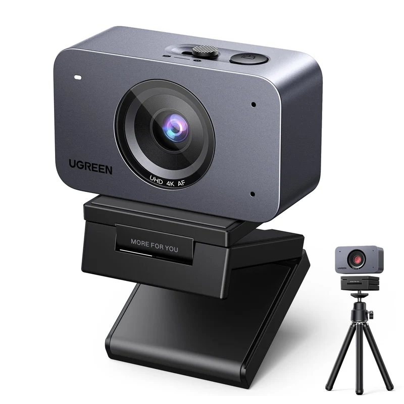 UGREEN FineCam 4K Webcam 30FPS Camera USB A C Focus Auto Tripod Metallic