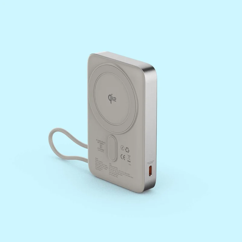 Odin 10,000mAh Qi2 MagSafe Wireless Powerbank with Built-In Type-C Cable