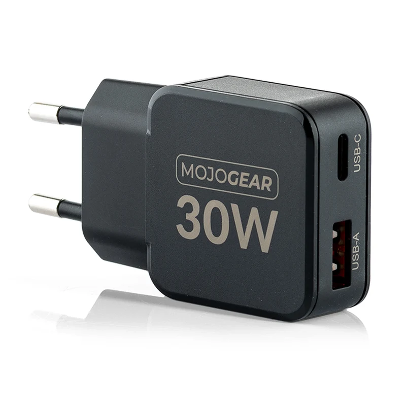 MOJOGEAR CHARGE+ Mini 30W USB-C-Ladegerät mit 2 USB/USB-C-Anschlüssen