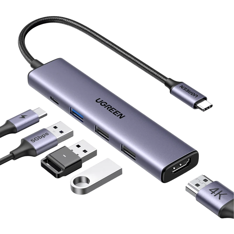 UGREEN Revodok 105 USB C Hub 5 in 1 Multiport Adapter 4K HDMI