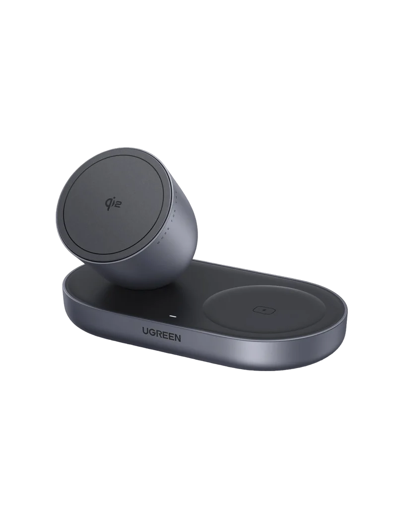 UGREEN Zapix Magnetic Wireless Charger (2-in-1, Qi2 15W, MagSafe Compatible)