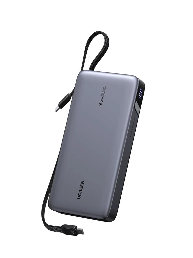 UGREEN Nexode Power Bank (25000mAh, 165W, 4 Ports, Built-in Cables)