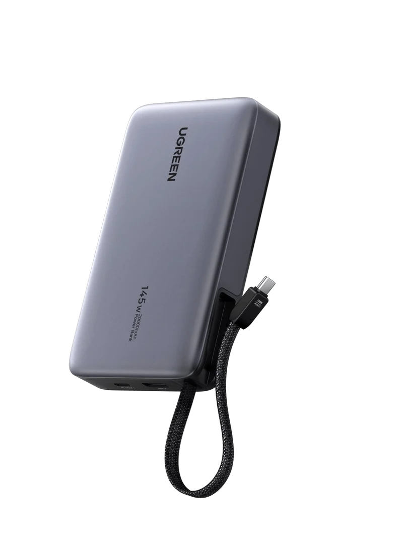 UGREEN Nexode Power Bank (20000mAh, 145W, 3-Port, Built-in Cable)