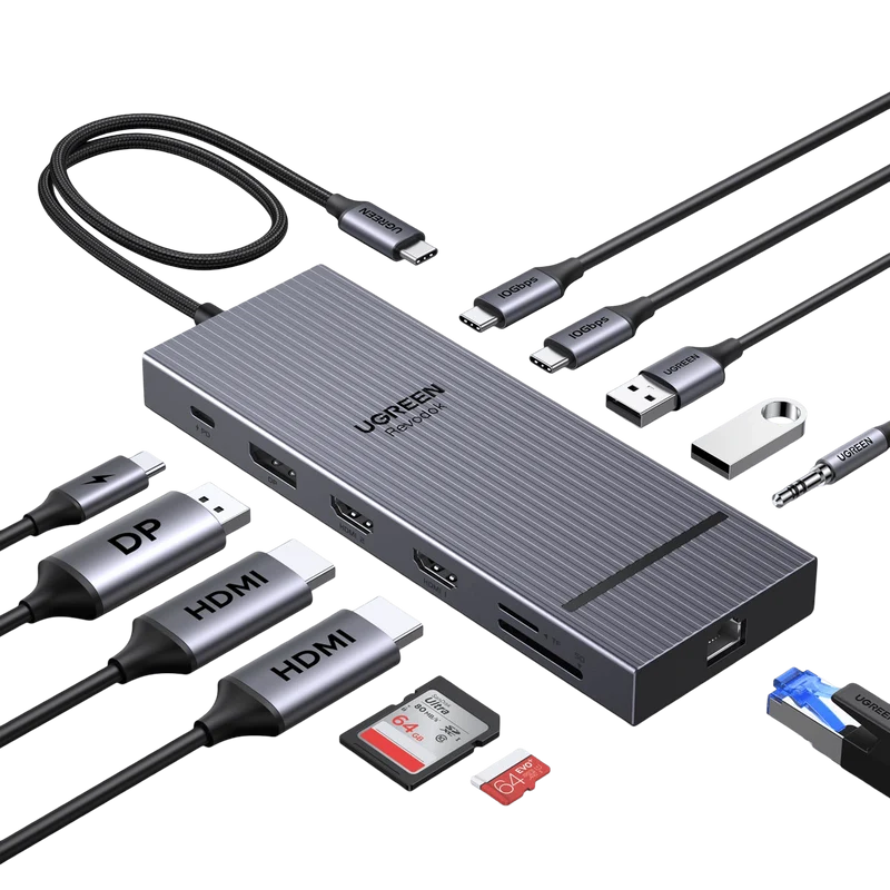 UGREEN Revodok Pro Docking Station (12-Port, Triple 4K, 100W)