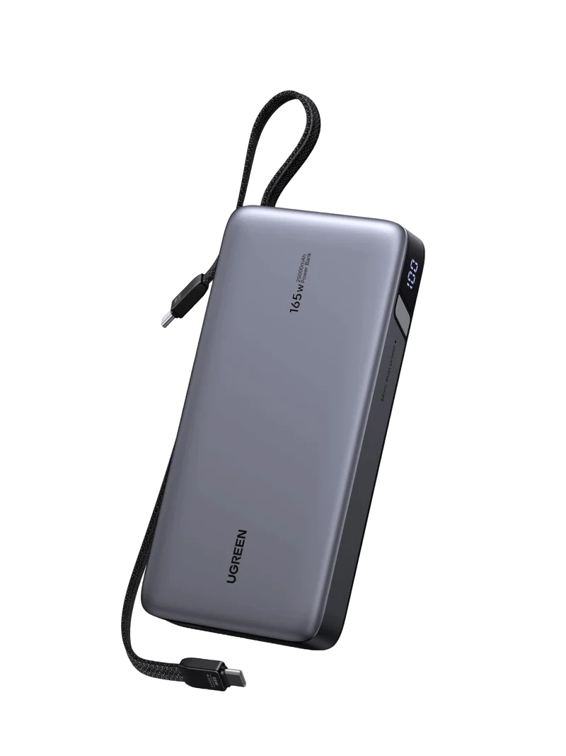 UGREEN Nexode Powerbank (25000mAh, 165W, 2 integrierte USB-C Kabel)