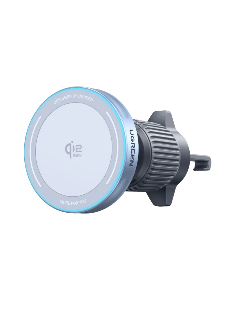 UGREEN MagFlow 2-in-1 Magnetisches Kabelloses Auto-Ladegerät (Qi2 25W, MagSafe-kompatibel)