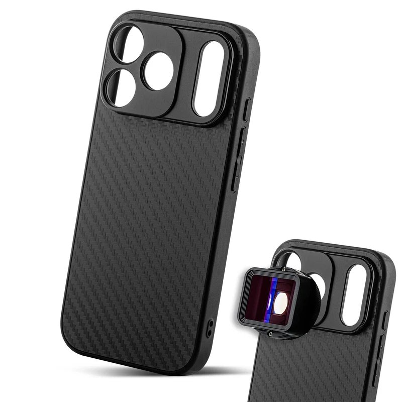 MOJOGEAR 17mm Objektivhülle für iPhone 17 Pro - Carbon