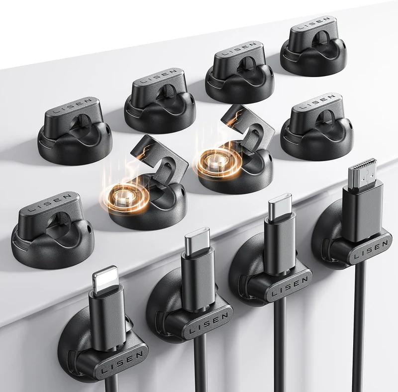 12-Pack Magnetic Cable Clips