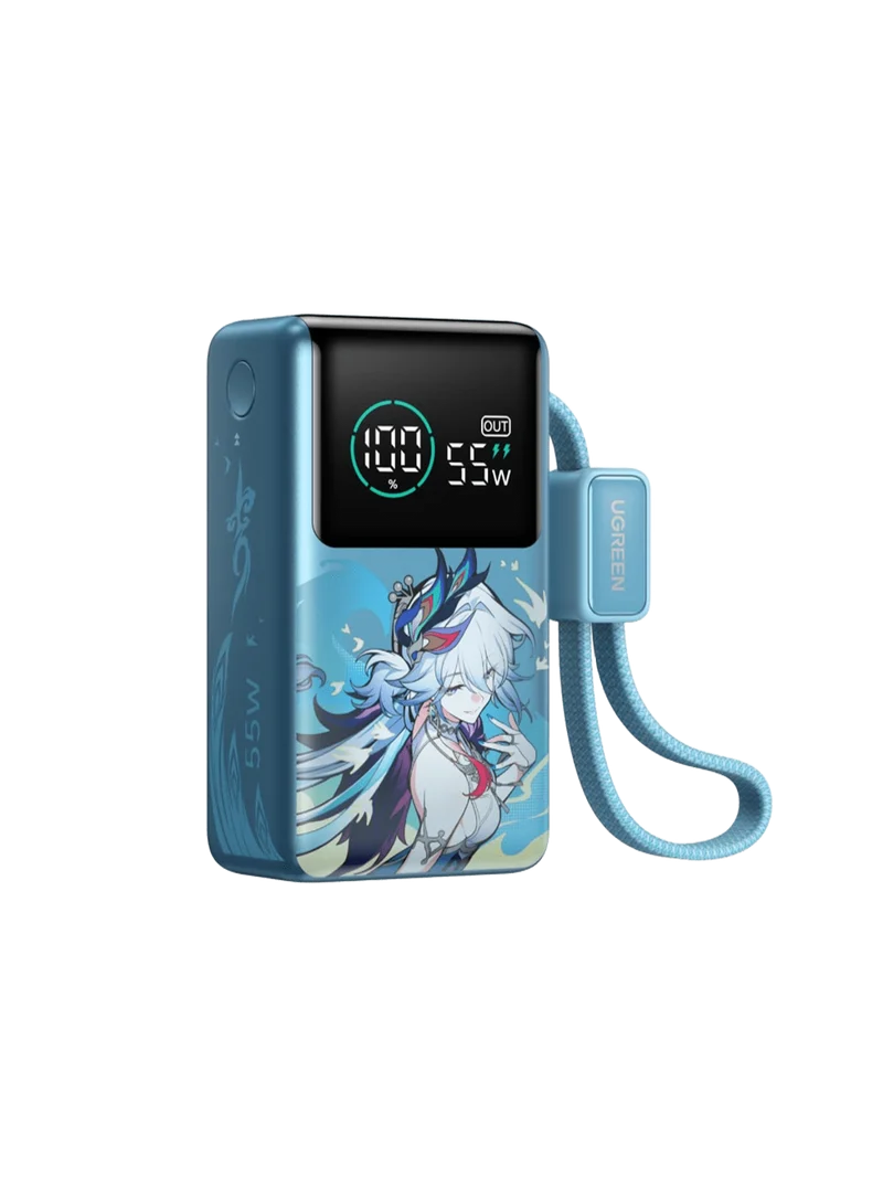 UGREEN Nexode Pro Honkai: Star Rail Edition Powerbank (10.000 mAh, 55 W, integriertes USB-C-Kabel)