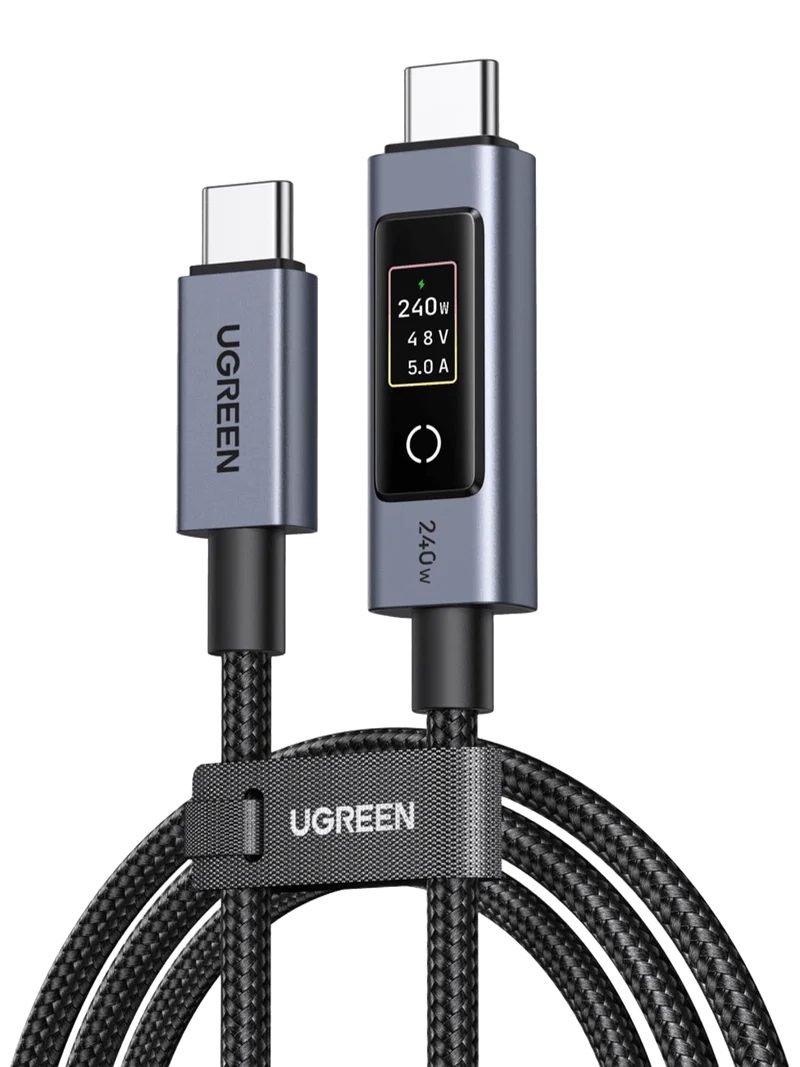 UGREEN Nexode Smart-Display-USB-C-Kabel (240 W, PD 3.1, 1 m / 2 m)