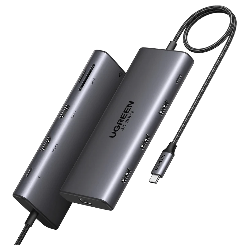 UGREEN Revodok Pro 210 Dockingstation (10-IN-1, Dual 4K@60Hz, 5Gbps)