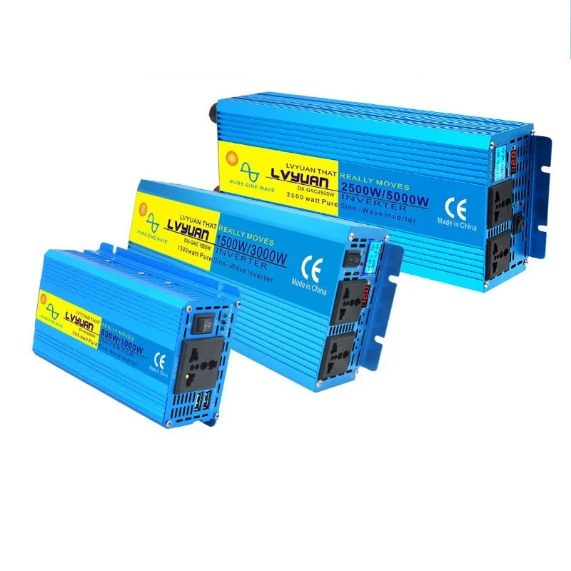 Sinuswellen-Wechselrichter mit 350 W bis 3000 W und hoher Leistung von 12 V bis 72 V auf 110 V bis 240 V