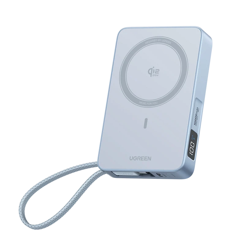 UGREEN MagFlow Magnetic Wireless Power Bank (10000mAh, Qi2 25W, MagSafe-compatible)