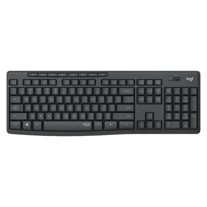 Logitech MK295 Silent Wireless Combo Tastatur Maus enthalten USB QWERTZ Deutsch Graphit