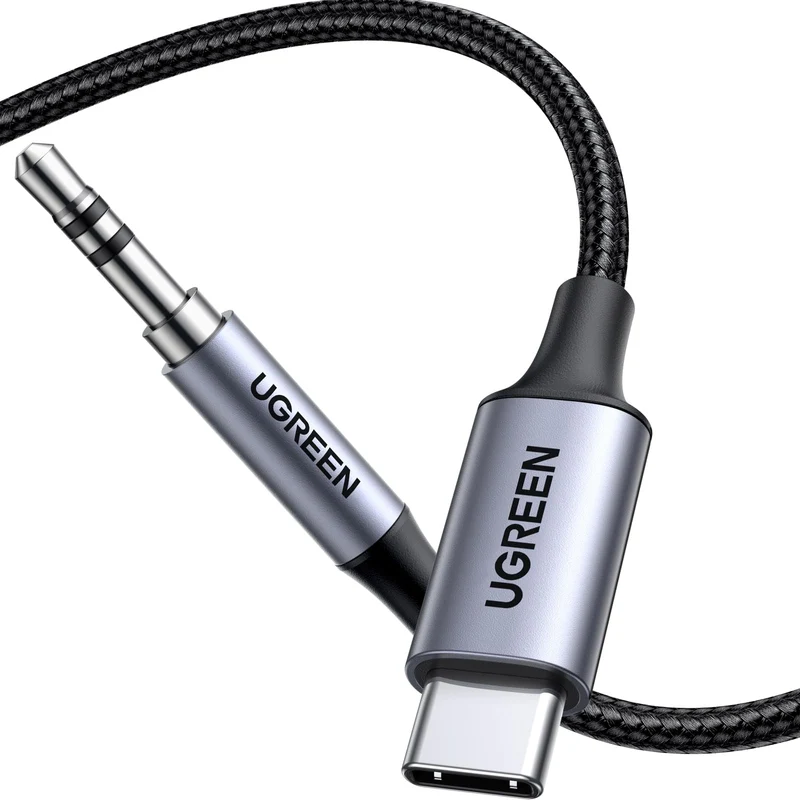 UGREEN USB C to 0.3cm Jack Cable with DAC Chip 1M Aux Type C to 0.3cm (Grey