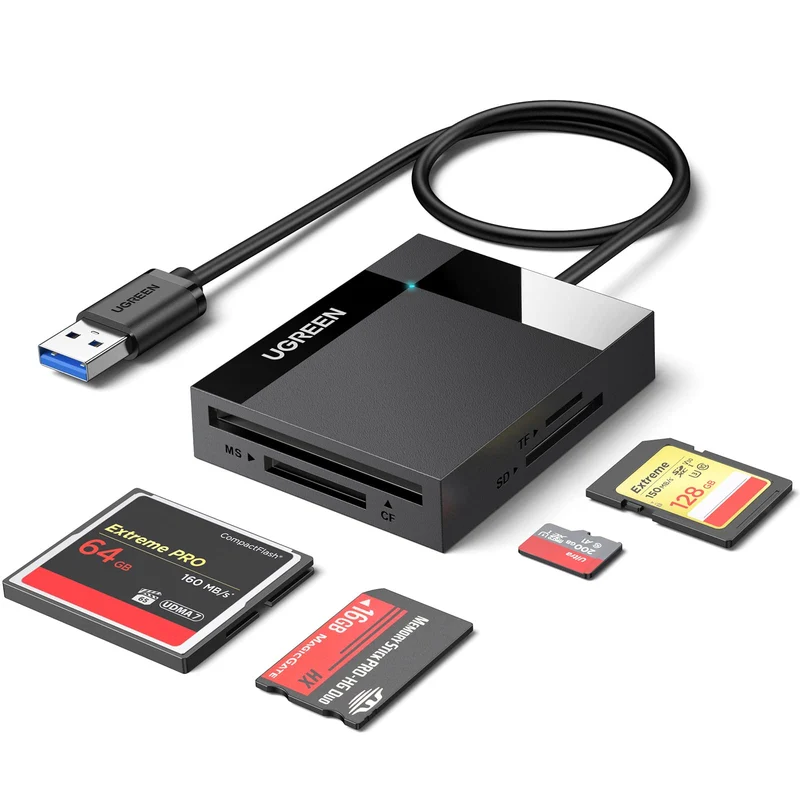 UGREEN USB 3.0 SD TF Card Reader CF MS Card Reader 4 in 1 Adapter