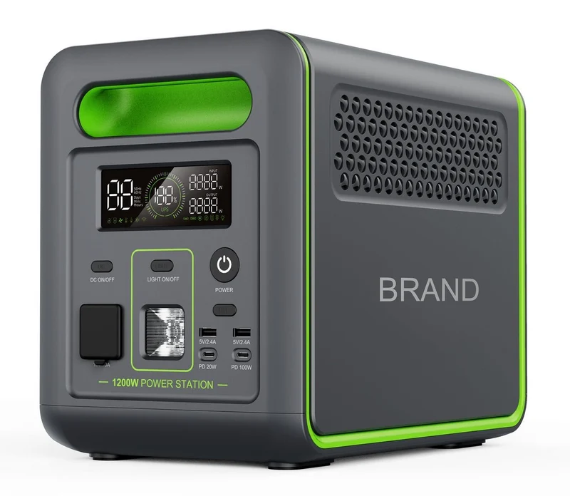 N077-Black Tragbares Kraftwerk 1.2 Stunden für 100 % Leistung 1200 W