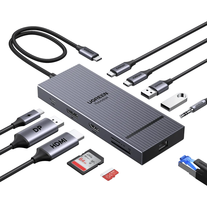 UGREEN Revodok Pro Dockingstation (11-in-1, 10Gbps, 100W)