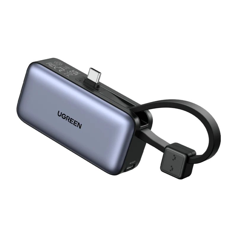 UGREEN Powerbank (5000mAh, 22.5W, iintegriertes USB-C Kabel)