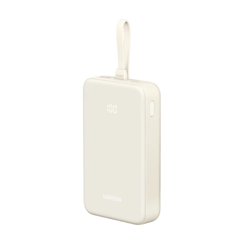 UGREEN Powerbank (20000mAh, 22.5W, integriertem USB-C-Kabel)