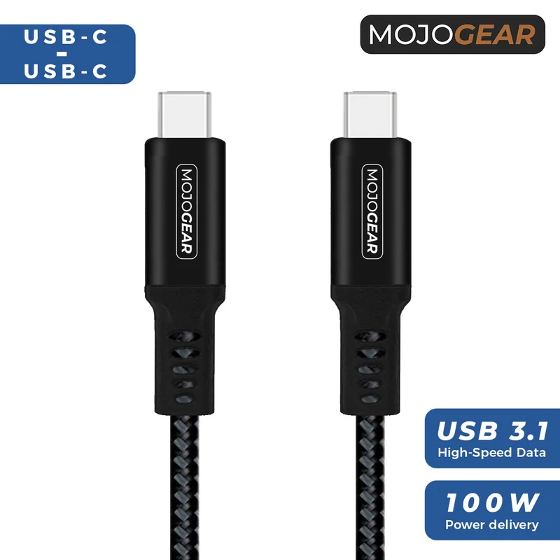MOJOGEAR USB-C auf USB-C Kabel 100W USB 3.1 Extra Stark - 300cm