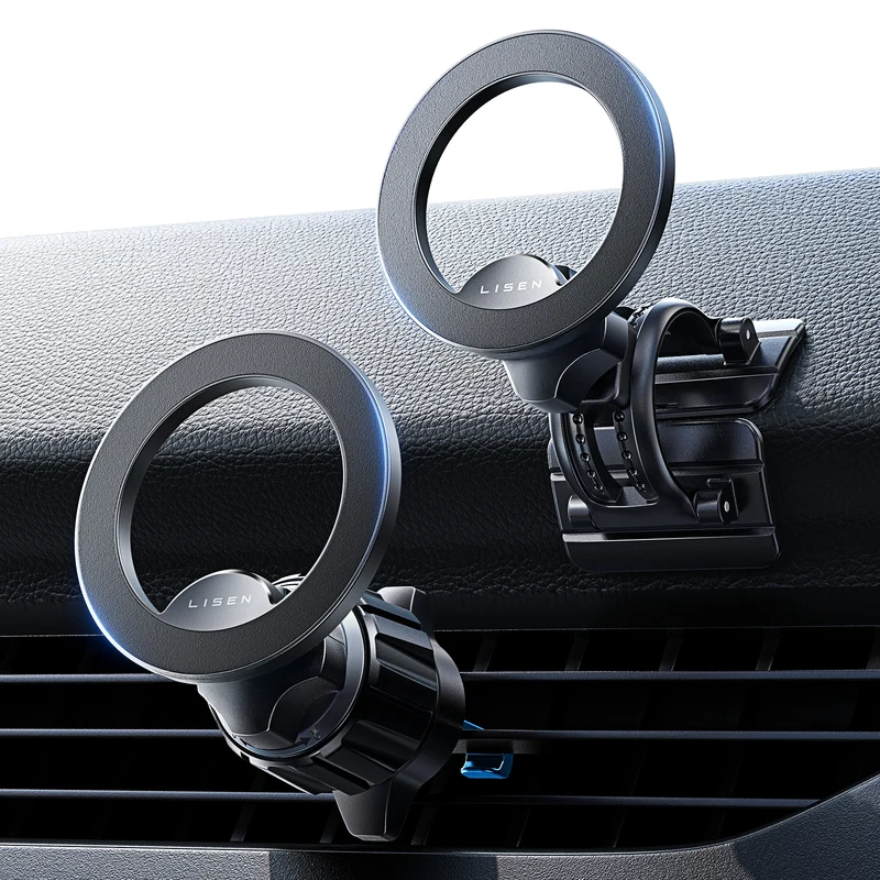 LISEN for MagSafe Car Mount [95% Increase Magnetism] Magnetic Phone Holders for Your Car,Car Accessories for Men Women Truck 360 Dashboard Vent Phone Mount for Garmin GPS Fit iPhone 16 15 14 13 12