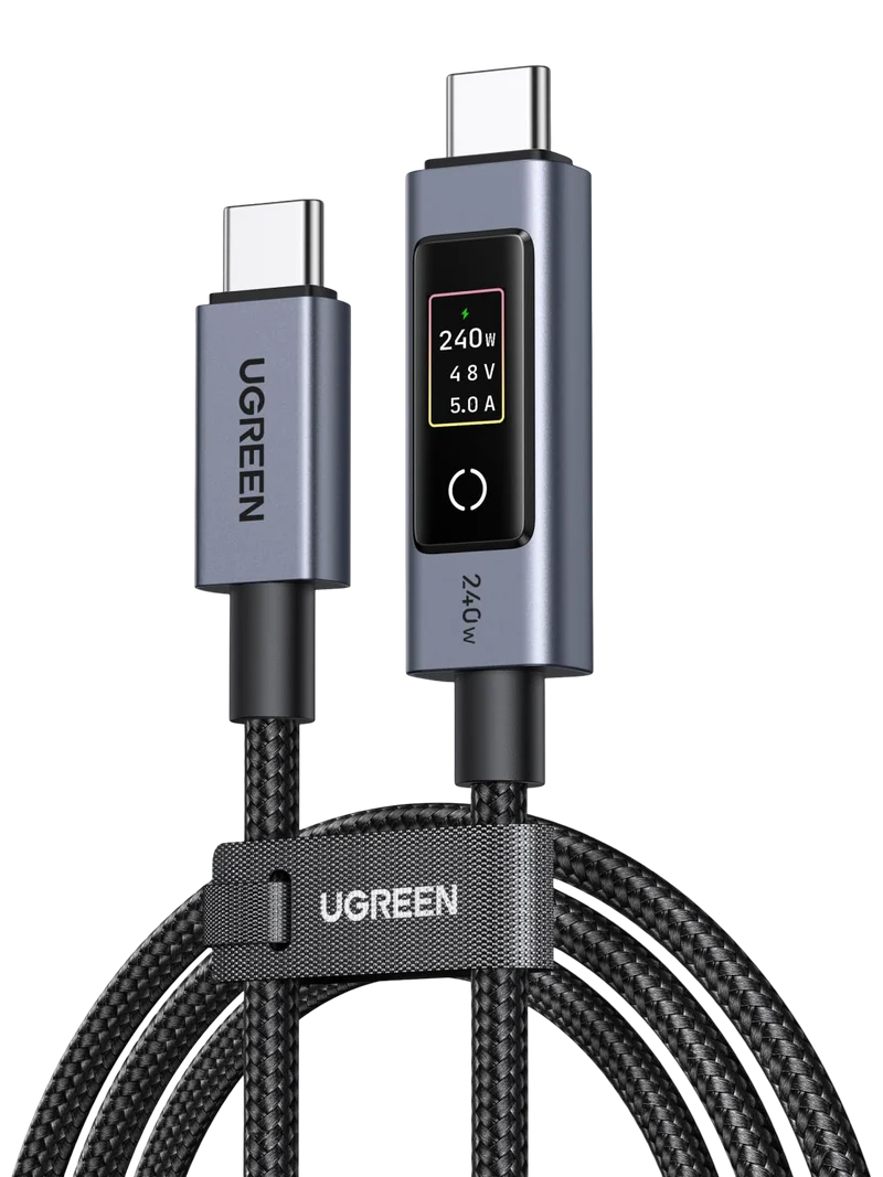 UGREEN Nexode Smart Display USB-C Cable (240W, PD 3.1, 1m / 2m)