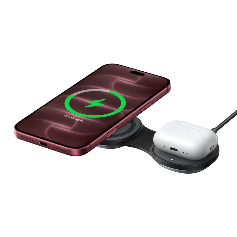 UGREEN MagFlow Magnetic Wireless Charger (2-in-1 Foldable, Qi2 25W, 30W USB-C Input)