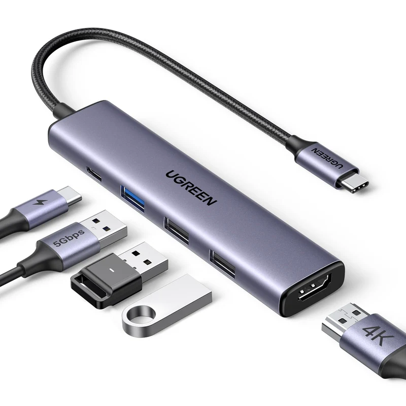 UGREEN Revodok 105 Hub USB C 5 en 1 Adaptador multipuerto HDMI 4K