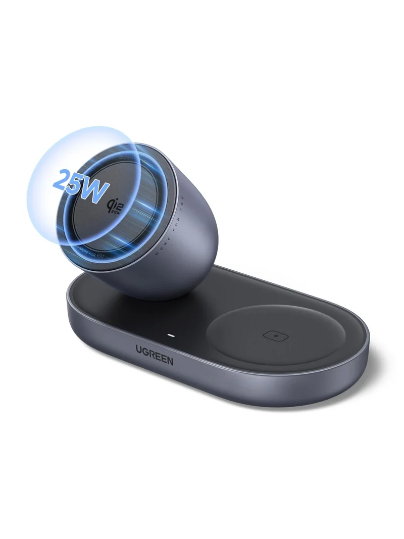 UGREEN Zapix 2-in-1 Magnetic Charger Stand (Qi2 25W, MagSafe Compatible)
