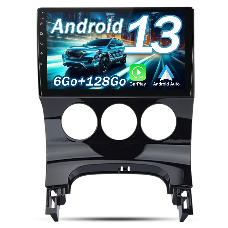 AWESAFE Autoradio Android 13 pour Peugeot 3008 (2009-2016) 6Go+128Go avec 9'' Écran Tactile Carplay Android Auto GPS WiFi