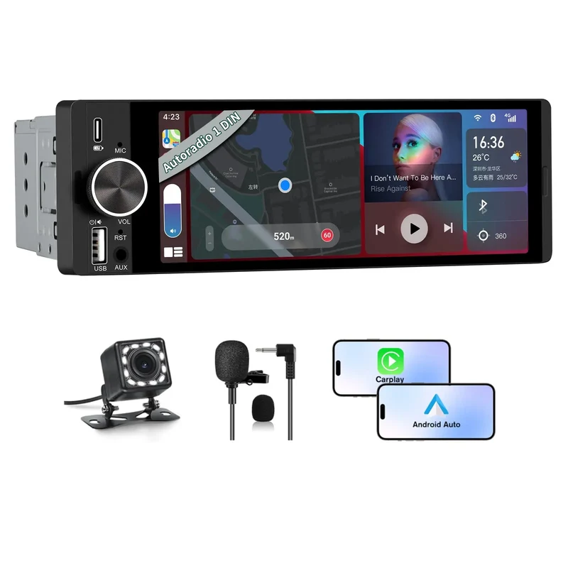 Wireless Smart Touchscreen Display 6.36'' | Bluetooth | Voice Control | HD Multimedia Screen
