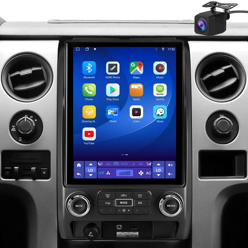 AWESAFE Car Radio Stereo with Wireless CarPlay & Android Auto GPS Bluetooth for Ford F150 - Android 2009-2012