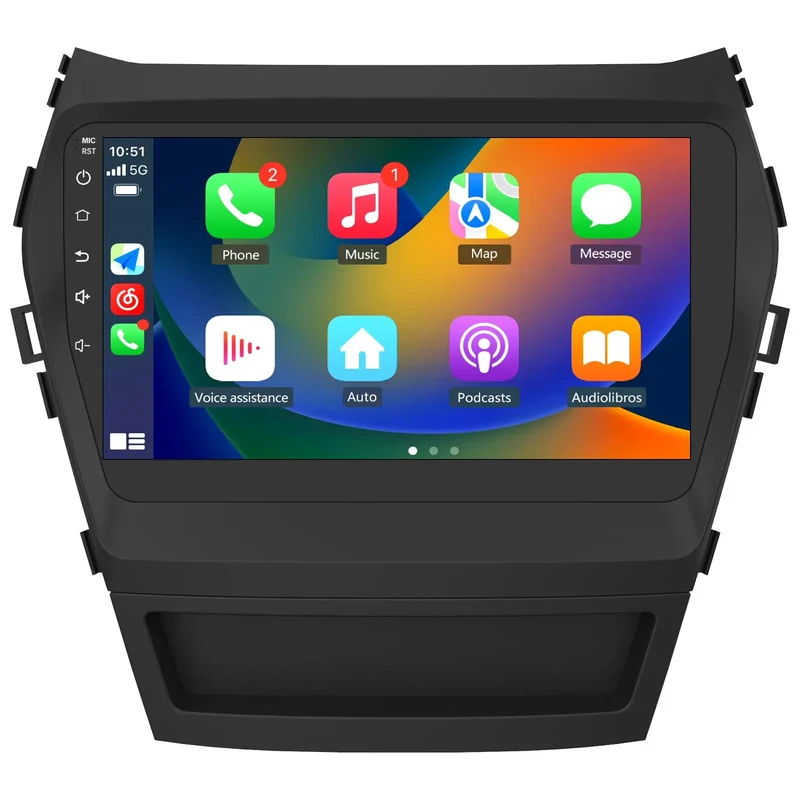 AWESAFE Car Radio Stereo with Wireless CarPlay & Android Auto for Hyundai Santa Fe 2013-2017