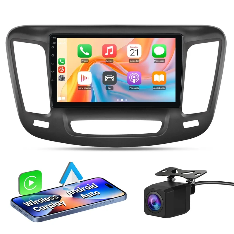 AWESAFE 2GB+64GB Android 13 Car Radio Stereo with CarPlay GPS Bluetooth SWC for Chrysler 200C 2015-2017