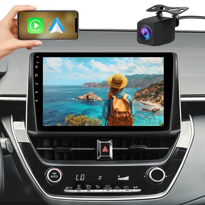 AWESAFE Car Radio with Wireless CarPlay & Android Auto GPS Bluetooth SWC for Toyota Corolla 2019-2021