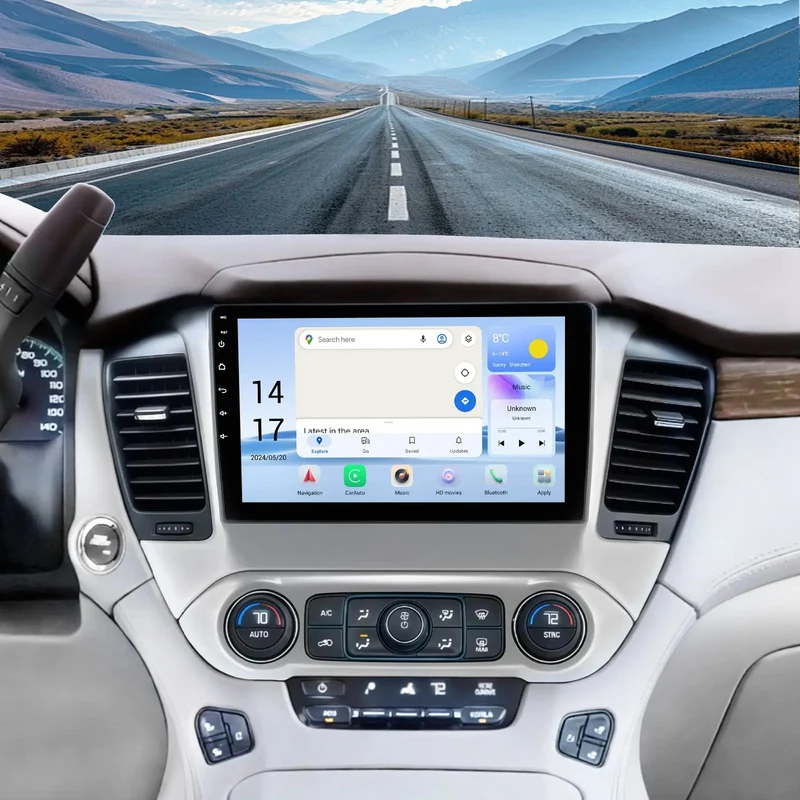 AWESAFE Car Stereo Android 13 10.1 Inch with CarPlay GPS Bluetooth for Chevrolet Tahoe 2015-2019