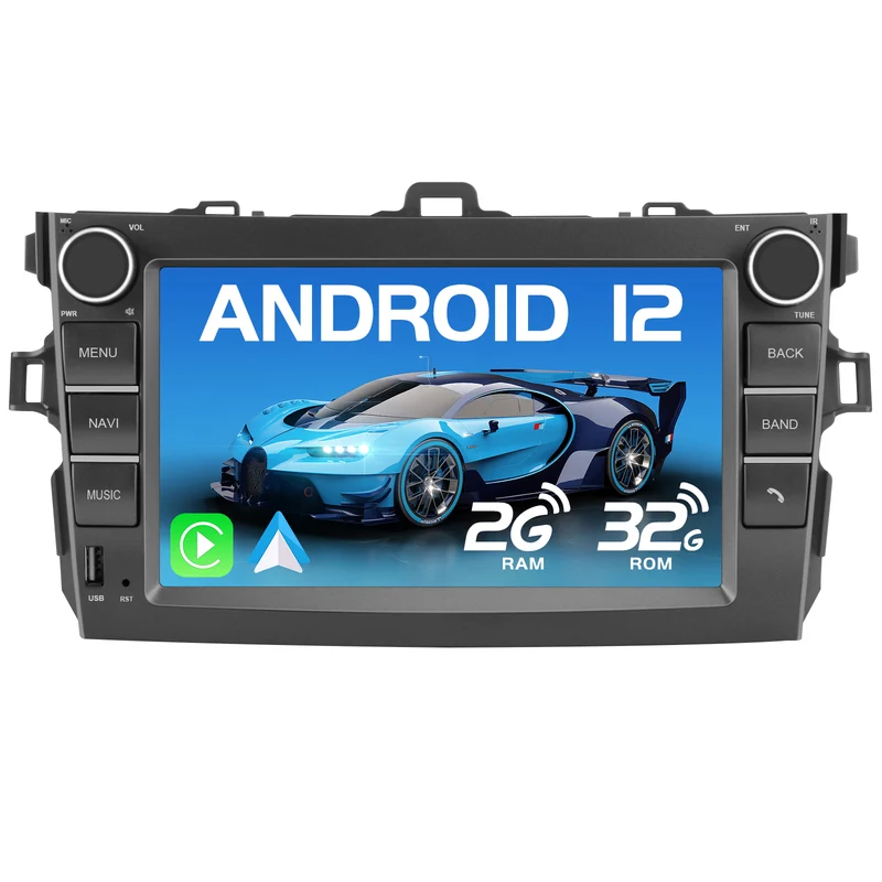 AWESAFE Android Car Stereo Para Toyota Auris 2006-2012 Actualización de Radio de Pantalla táctil con Carplay inalámbrico Android Auto, Soporte Bluetooth WiFi navegación GPS
