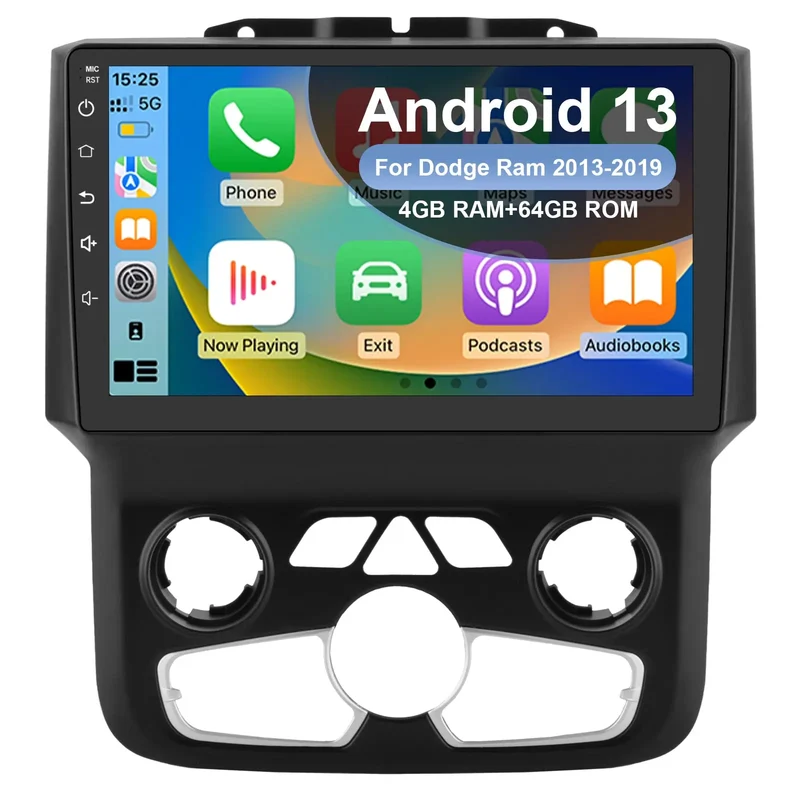 AWESAFE 8 Core Car Radio Stereo with CarPlay GPS WiFi DSP FM Radio for Dodge Ram - 1500 2013-2019