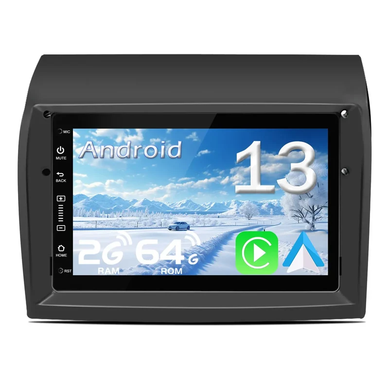 AWESAFE Android 13 Radio Coche 9 Pulgadas Pantalla táctil 4 núcleo para Fiat Ducato 2009-2015 WiFi Wired Android Car, Wireless carplay Bluetooth WiFi GPS RDS AM/FM