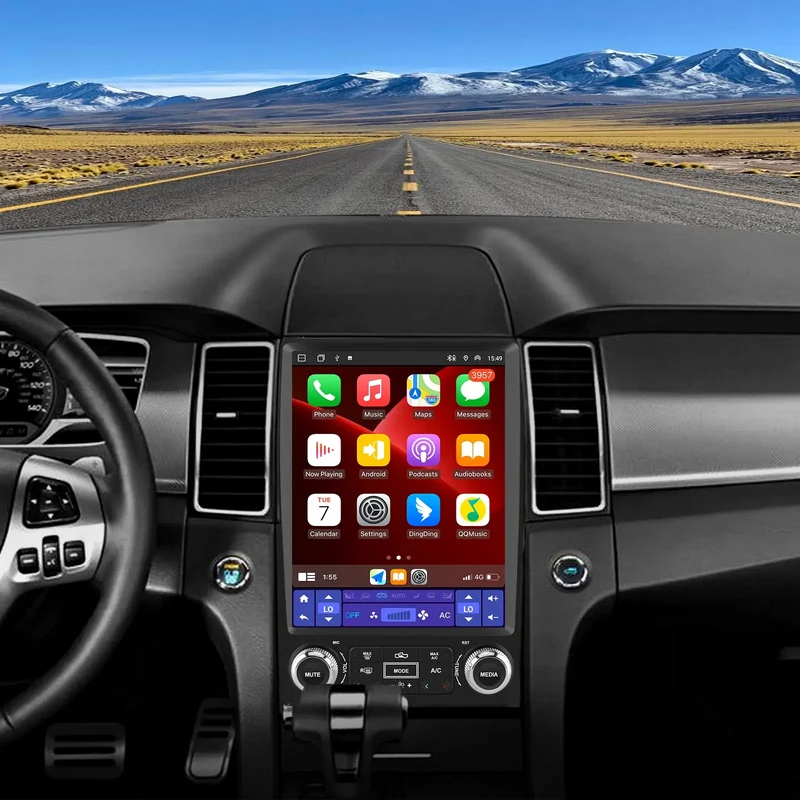 AWESAFE Car Stereo with Wireless CarPlay & Android Auto GPS Bluetooth for Ford Taurus - . Inch 2009-2012
