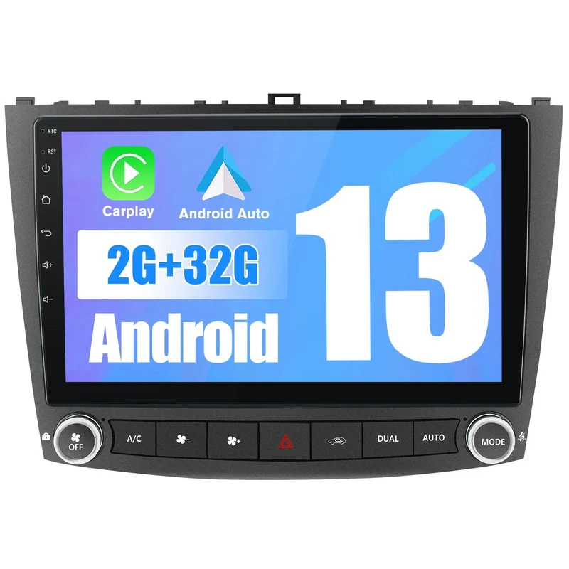 AWESAFE Touch Screen Car Stereo with CarPlay for Lexus IS250 IS300 IS200 IS220 IS350 2005-2012,Radio Replacement with Wireless CarPlay & Android Auto, GPS Navigation Bluetooth WiFi SWC