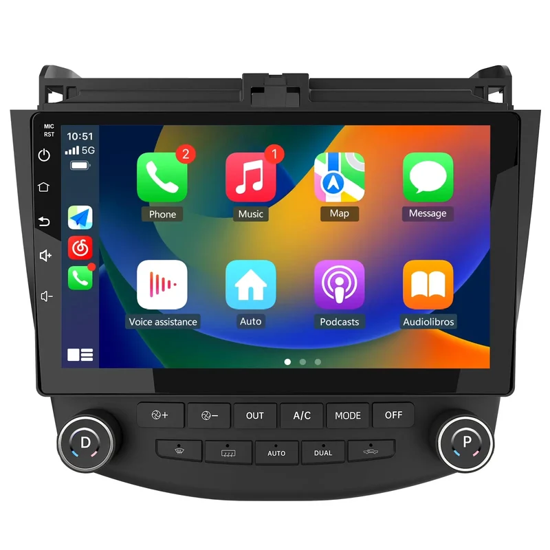 AWESAFE 2G+32G Car Radio with Wireless CarPlay & Android Auto GPS Bluetooth for Honda Accord 7th 2003-2007