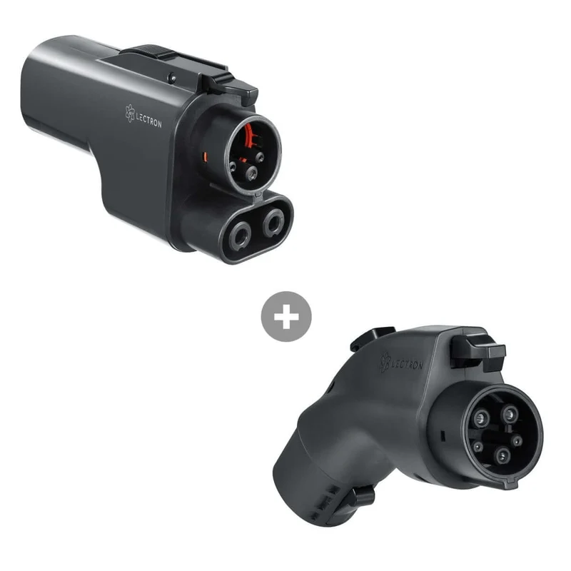 Lectron Vortex Plug Tesla (NACS) to CCS Adapter + Tesla (NACS) to J1772 Adapter (Black Version) Bundle