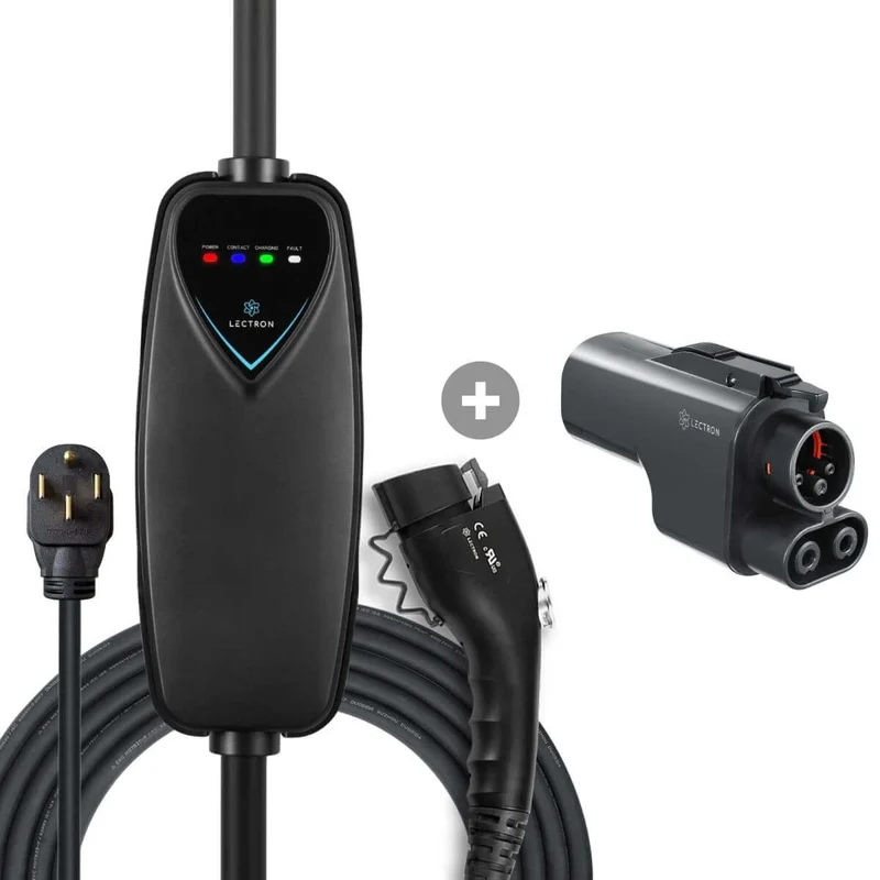 Lectron Vortex Plug Tesla (NACS) to CCS Adapter + Level 2 J1772 Portable Charger (NEMA 14-50 Version) Bundle