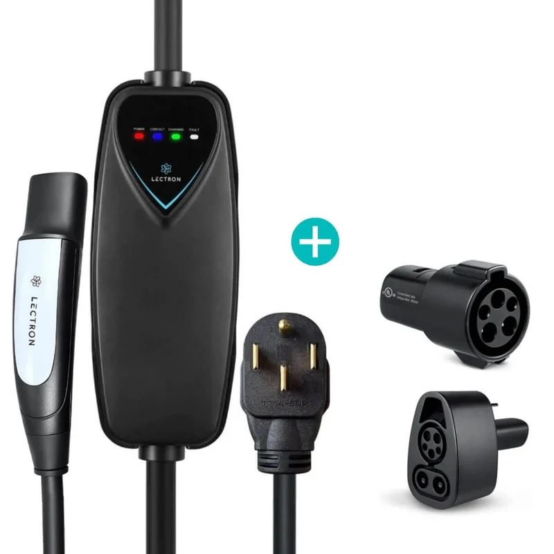 Lectron CCS to Tesla (NACS) Adapter + J1772 to Tesla (NACS) Adapter + Level 2 Tesla (NACS) Portable Charger (NEMA 14-50 Version) Bundle