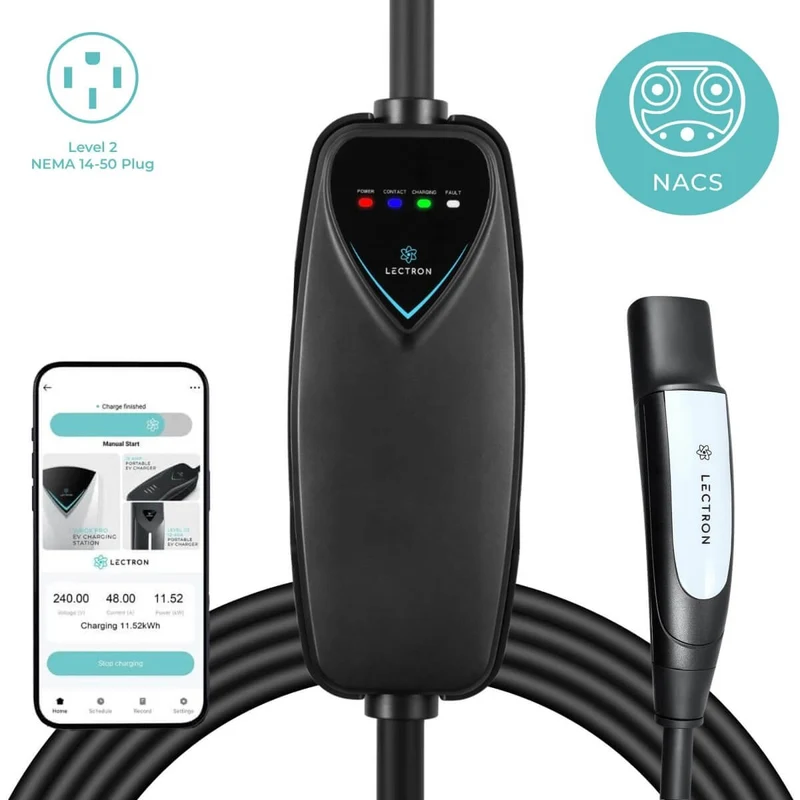 Lectron Portable Level 2 Tesla EV Charger | 240V | 40 Amp | NEMA 14-50