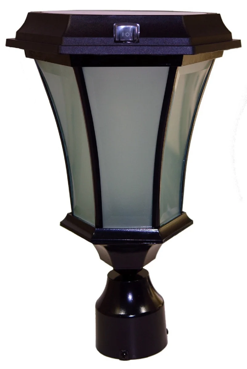 LED Solar Coach Flickering Flame Lamp Light w/ 3 Mounting Features